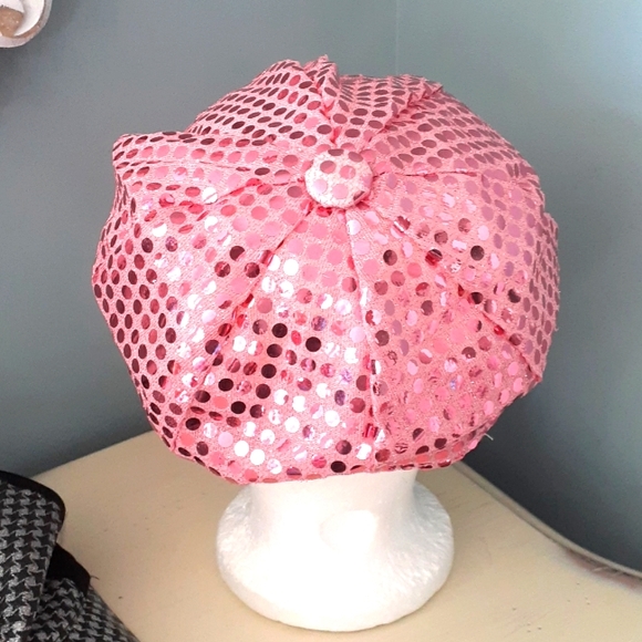 Pair of sparkle sequin and velvet billed hats ❄️ - Picture 2 of 6